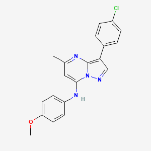 molecular formula C20H17ClN4O B2431124 3-(4-Chlorphenyl)-N-(4-methoxyphenyl)-5-methylpyrazolo[1,5-a]pyrimidin-7-amin CAS No. 899399-10-1