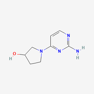 molecular formula C8H12N4O B2431127 1-(2-氨基嘧啶-4-基)吡咯烷-3-醇 CAS No. 1314353-46-2