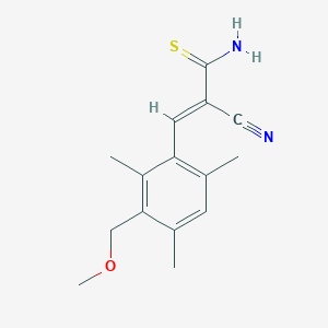 2-Cyano-3-[3-(methoxymethyl)-2,4,6-trimethylphenyl]-2-propenethioamide
