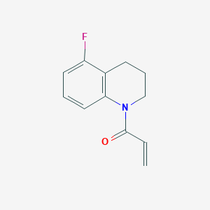 molecular formula C12H12FNO B2431133 1-(5-Fluoro-3,4-dihydro-2H-quinolin-1-yl)prop-2-en-1-one CAS No. 2196073-15-9