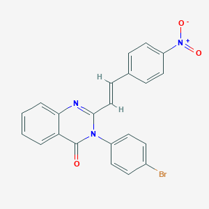 molecular formula C22H14BrN3O3 B243114 3-(4-Bromo-phenyl)-2-[2-(4-nitro-phenyl)-vinyl]-3H-quinazolin-4-one 