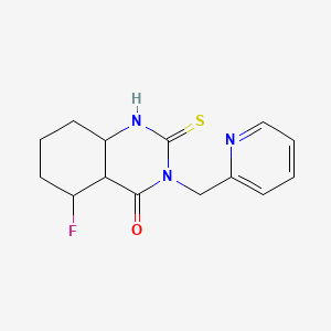 molecular formula C14H10FN3OS B2431144 5-Fluoro-3-[(pyridin-2-yl)methyl]-2-sulfanylidene-1,2,3,4-tetrahydroquinazolin-4-one CAS No. 2320725-25-3