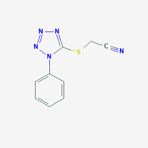 molecular formula C9H7N5S B243115 [(1-phenyl-1H-tetraazol-5-yl)sulfanyl]acetonitrile 