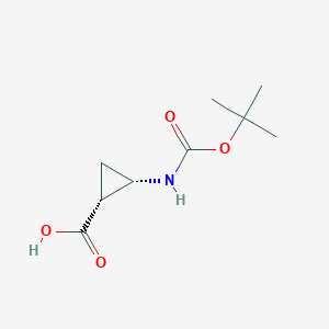 molecular formula C18H30N2O8 B2431151 顺式-2-叔丁氧羰基氨基-环丙烷羧酸 CAS No. 1810070-30-4