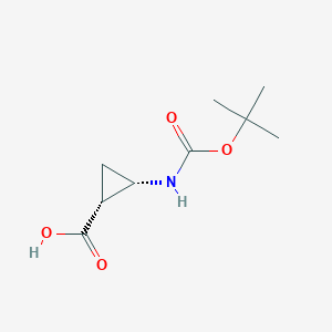 molecular formula C18H30N2O8 B2431151 cis-2-tert-Butoxycarbonylamino-cyclopropanecarboxylic acid CAS No. 1810070-30-4