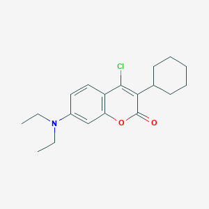 4-chloro-3-cyclohexyl-7-(diethylamino)-2H-chromen-2-one