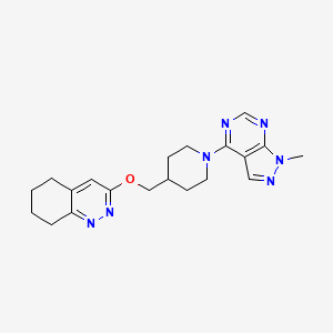 3-((1-(1-methyl-1H-pyrazolo[3,4-d]pyrimidin-4-yl)piperidin-4-yl)methoxy)-5,6,7,8-tetrahydrocinnoline