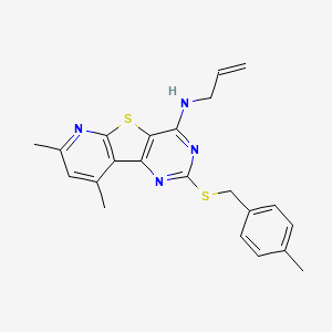 N-allyl-7,9-dimethyl-2-[(4-methylbenzyl)sulfanyl]pyrido[3',2':4,5]thieno[3,2-d]pyrimidin-4-amine
