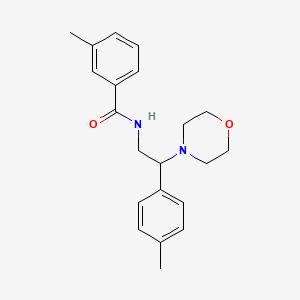 molecular formula C21H26N2O2 B2431173 3-methyl-N-(2-morpholino-2-(p-tolyl)ethyl)benzamide CAS No. 898507-89-6