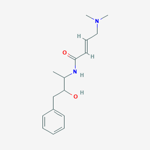 molecular formula C16H24N2O2 B2431174 (E)-4-(Dimethylamino)-N-(3-hydroxy-4-phenylbutan-2-yl)but-2-enamide CAS No. 2411323-14-1