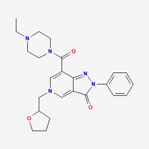 7-(4-ethylpiperazine-1-carbonyl)-2-phenyl-5-((tetrahydrofuran-2-yl)methyl)-2H-pyrazolo[4,3-c]pyridin-3(5H)-one