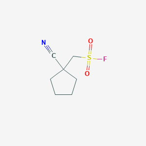 molecular formula C7H10FNO2S B2431186 (1-Cyanocyclopentyl)methanesulfonyl fluoride CAS No. 2138259-07-9