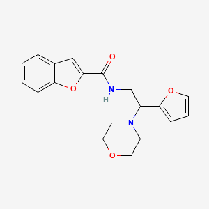 molecular formula C19H20N2O4 B2431187 N-(2-(furan-2-yl)-2-morpholinoethyl)benzofuran-2-carboxamide CAS No. 1208381-91-2