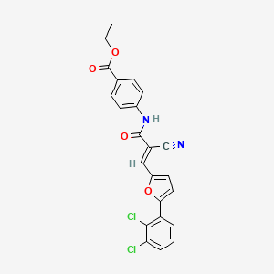 ethyl 4-[[(E)-2-cyano-3-[5-(2,3-dichlorophenyl)furan-2-yl]prop-2-enoyl]amino]benzoate