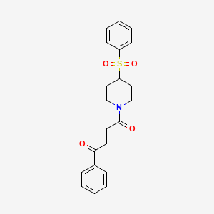 1-Phenyl-4-(4-(phenylsulfonyl)piperidin-1-yl)butane-1,4-dione