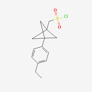 [3-(4-Ethylphenyl)-1-bicyclo[1.1.1]pentanyl]methanesulfonyl chloride