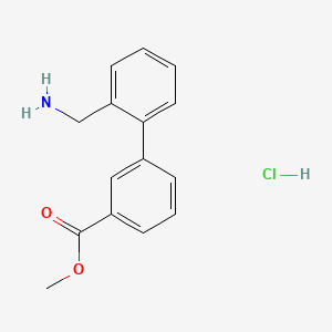 molecular formula C15H16ClNO2 B2431198 Methyl 3-[2-(aminomethyl)phenyl]benzoate hydrochloride CAS No. 2230799-35-4