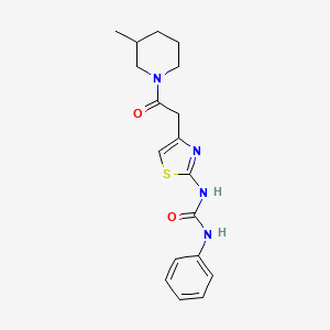 1-(4-(2-(3-Methylpiperidin-1-yl)-2-oxoethyl)thiazol-2-yl)-3-phenylurea