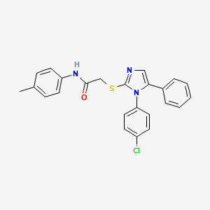 2-((1-(4-chlorophenyl)-5-phenyl-1H-imidazol-2-yl)thio)-N-(p-tolyl)acetamide