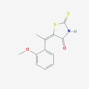 molecular formula C12H11NO2S2 B243121 5-[1-(2-Methoxyphenyl)ethylidene]-2-thioxo-1,3-thiazolidin-4-one 
