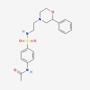 molecular formula C20H25N3O4S B2431211 N-(4-(N-(2-(2-苯基吗啉)乙基)磺酰胺基)苯基)乙酰胺 CAS No. 954048-14-7
