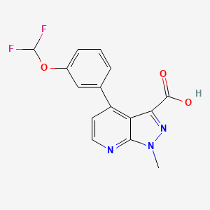 molecular formula C15H11F2N3O3 B2431222 4-[3-(Difluoromethoxy)phenyl]-1-methylpyrazolo[3,4-b]pyridine-3-carboxylic acid CAS No. 1354705-05-7