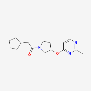 2-Cyclopentyl-1-{3-[(2-methylpyrimidin-4-yl)oxy]pyrrolidin-1-yl}ethan-1-one