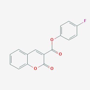 molecular formula C16H9FO4 B2431231 4-fluorophenyl 2-oxo-2H-chromene-3-carboxylate CAS No. 868153-25-7