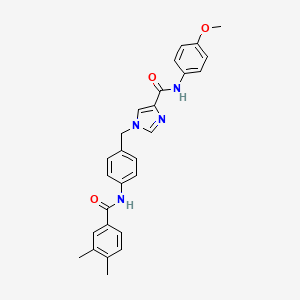 1-(4-(3,4-dimethylbenzamido)benzyl)-N-(4-methoxyphenyl)-1H-imidazole-4-carboxamide