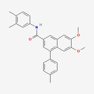 N-(3,4-dimethylphenyl)-6,7-dimethoxy-4-(4-methylphenyl)naphthalene-2-carboxamide
