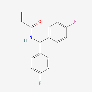 molecular formula C16H13F2NO B2431237 N-[Bis(4-fluorophenyl)methyl]prop-2-enamide CAS No. 2305503-55-1