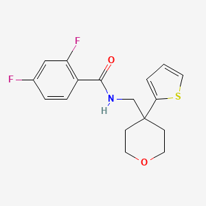 2,4-difluoro-N-((4-(thiophen-2-yl)tetrahydro-2H-pyran-4-yl)methyl)benzamide