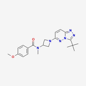 molecular formula C21H26N6O2 B2431250 N-(1-(3-(tert-butyl)-[1,2,4]triazolo[4,3-b]pyridazin-6-yl)azetidin-3-yl)-4-methoxy-N-methylbenzamide CAS No. 2309310-56-1