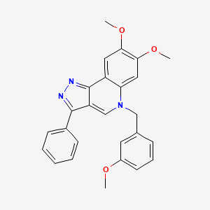 molecular formula C26H23N3O3 B2431258 7,8-dimethoxy-5-(3-methoxybenzyl)-3-phenyl-5H-pyrazolo[4,3-c]quinoline CAS No. 866728-74-7