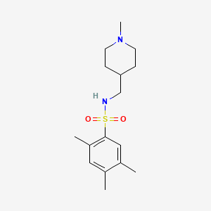 molecular formula C16H26N2O2S B2431260 2,4,5-trimethyl-N-((1-methylpiperidin-4-yl)methyl)benzenesulfonamide CAS No. 953232-21-8