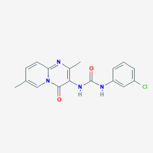 molecular formula C17H15ClN4O2 B2431263 1-(3-氯苯基)-3-(2,7-二甲基-4-氧代-4H-吡啶并[1,2-a]嘧啶-3-基)脲 CAS No. 1060351-00-9