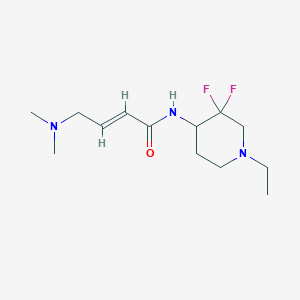 molecular formula C13H23F2N3O B2431264 (E)-4-(Dimethylamino)-N-(1-ethyl-3,3-difluoropiperidin-4-yl)but-2-enamide CAS No. 2411322-41-1