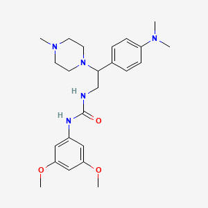 molecular formula C24H35N5O3 B2431303 1-(3,5-二甲氧基苯基)-3-(2-(4-(二甲氨基)苯基)-2-(4-甲基哌嗪-1-基)乙基)脲 CAS No. 1172971-45-7