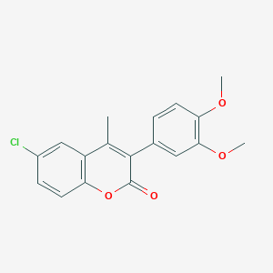 B2431325 6-chloro-3-(3,4-dimethoxyphenyl)-4-methyl-2H-chromen-2-one CAS No. 720674-87-3