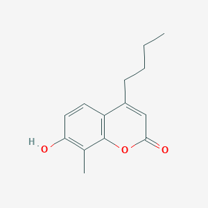 molecular formula C14H16O3 B2431335 4-butyl-7-hydroxy-8-methyl-2H-chromen-2-one CAS No. 405918-90-3