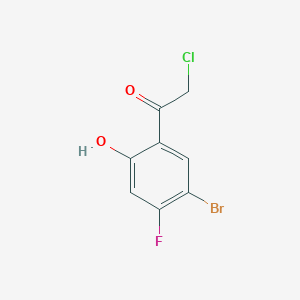 molecular formula C8H5BrClFO2 B2431341 5'-Bromo-4'-fluoro-2'-hydroxyphenacyl chloride CAS No. 1805108-03-5