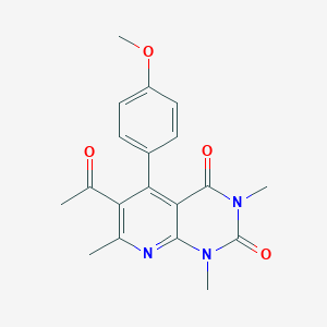 molecular formula C19H19N3O4 B243138 6-acetyl-5-(4-methoxyphenyl)-1,3,7-trimethylpyrido[2,3-d]pyrimidine-2,4(1H,3H)-dione 