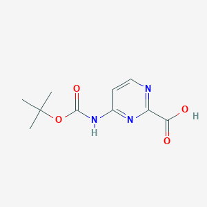 4-[(2-Methylpropan-2-yl)oxycarbonylamino]pyrimidine-2-carboxylic acid