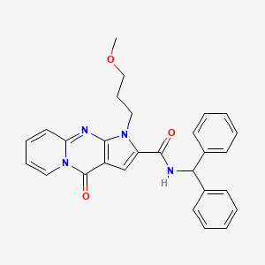 molecular formula C28H26N4O3 B2431402 N-(二苯甲基)-1-(3-甲氧基丙基)-4-氧代-1,4-二氢吡啶并[1,2-a]吡咯并[2,3-d]嘧啶-2-甲酰胺 CAS No. 900285-62-3