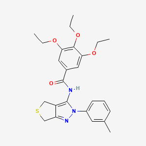 3,4,5-triethoxy-N-(2-(m-tolyl)-4,6-dihydro-2H-thieno[3,4-c]pyrazol-3-yl)benzamide