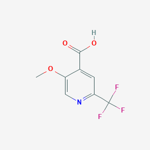 molecular formula C8H6F3NO3 B2431416 5-Methoxy-2-(trifluoromethyl)pyridine-4-carboxylic acid CAS No. 1211525-32-4