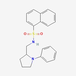 molecular formula C21H22N2O2S B2431432 N-[(1-phénylpyrrolidin-2-yl)méthyl]naphtalène-1-sulfonamide CAS No. 1798030-22-4