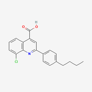 molecular formula C20H18ClNO2 B2431436 2-(4-Butylphenyl)-8-chloroquinoline-4-carboxylic acid CAS No. 588677-33-2