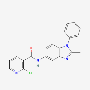 molecular formula C20H15ClN4O B2431444 2-chloro-N-(2-methyl-1-phenyl-1H-1,3-benzodiazol-5-yl)pyridine-3-carboxamide CAS No. 1147527-14-7