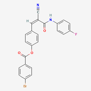 molecular formula C23H14BrFN2O3 B2431472 [4-[(Z)-2-cyano-3-(4-fluoroanilino)-3-oxoprop-1-enyl]phenyl] 4-bromobenzoate CAS No. 380475-57-0